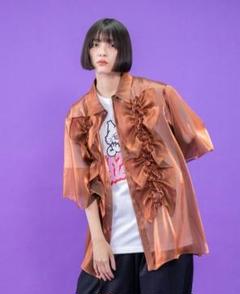 アンドエルシー &ellecy 柄 シャツ 和柄 タトゥー ボウタイ 総柄仏頭プリント ボクシーTシャツ – EVISU