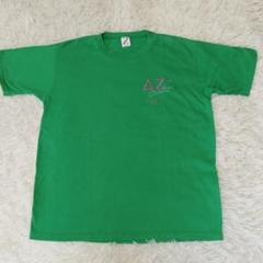 90sシングルステッチ Tシャツ XL グリーン 刺繍ロゴ ハート USA古着
