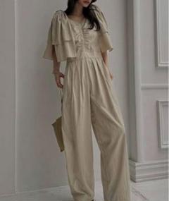 【新品タグ付き】willfully オールインワン セール】side pattern no sleeve knit all-in-one（つなぎ
