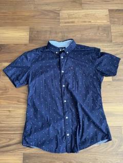 【美品】TOMMY HILFIGER ネイビー 半袖シャツ XL