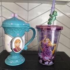 アナ雪　エルサ　ラプンツェル コップ　ストロー