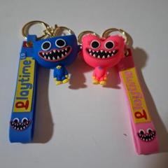 未使用 ハギーワギー キーホルダー 2点 キャラクター ピンク ブルー