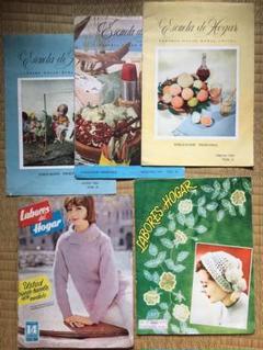★フランスアンティーク/手芸/刺繍/レース編物/雑誌5冊セット★実物大型紙/図案 ☆フランスアンティーク/手芸/刺繍/レース編物/雑誌5冊セット