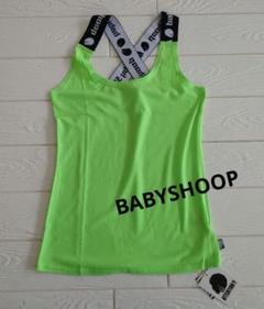 BABYSHOOP／蛍光グリーン クロスストラップ キャミソール