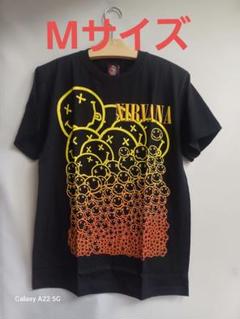 【公式】NIRVANA リチウム スマイリー Tシャツ Mサイズ ニルヴァーナ NIRVANA LITHIUM ニルヴァーナ スマイル サンダー Tシャツ 黒
