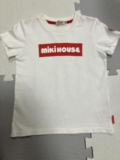 ミキハウス　ホワイト Tシャツ 100センチ　ロゴプリント