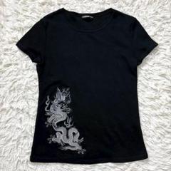 ヴィヴィアンタム トレーナー ドラゴン刺繍 　スウェット　黒　龍 WLC ドラゴンアウトライン刺繍T-SHIRT｜VIVIENNE TAM