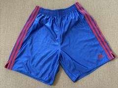 00s adidas サッカーパンツ ハーフパンツ　ブルー×レッド