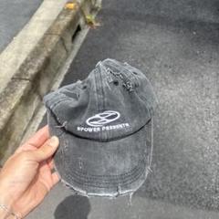 Y2K Vintageダメージ加工キャップ