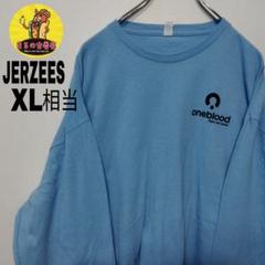 USA古着 JERZEES　ロングTシャツXL相当　ライトブルーのサムネイル