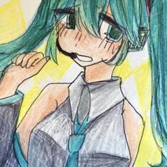 初音ミク　手描きイラスト　ファンアート