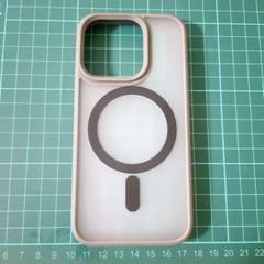 iPhone15 Pro Max用 ケース マグネット搭載 グレー