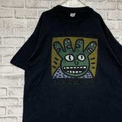 USA製90sヴィンテージTシャツ！シングルステッチ　ブラック半袖古着XL716