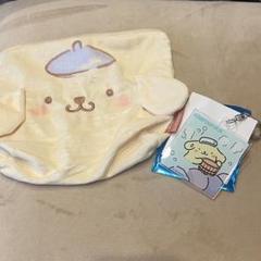 ポムポムプリン　ふわふわface台形ポーチ　極楽湯