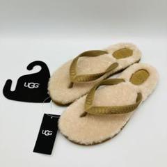 美品【UGG】ファーサンダル ファズイヤー アイボリー 箱付き