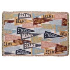 新品】スタバ BEAMS スローケット Pennant Design ベージュ
