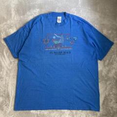 fruit of the loom Tシャツ XL フェード　青