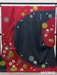 振袖 豪華 刺繍 金駒 金彩 絞り 雪輪に桜 紋意匠 身丈171cm