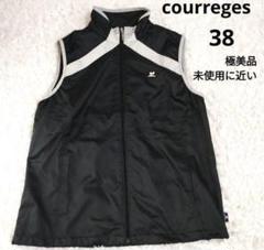 未使用級✨クレージュ Courreges ベスト 刺繍ロゴ 黒 38 M Y2K 2025年最新】Courreges レディース ベスト・ジレ・ビスチェの