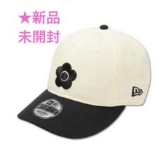 マリークワント キャップ ニューエラ ホワイト ブラック 白黒 新品 匿名発送 マリークワント キャップ ニューエラ ホワイト ブラック 白黒