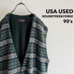USA製 90’s “ROUNDTREE&YORKE” Knit Vest