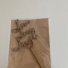 Live Love Laugh ケーキトッパー
