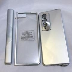 Galaxy Z Fold 4カバー Sペン収納 ガラスフィルム シルバー