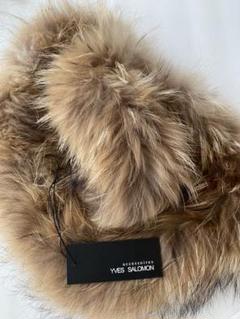 【新品未使用】YVES SALOMON✴︎リアルファーカシミヤショール 新品未使用】YVES SALOMON✴︎リアルファーカシミヤショール