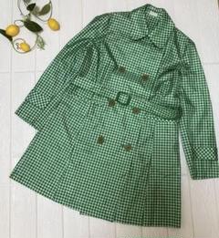Marni レザートリミング ギンガムチェック レインコート Marni レザートリミング ギンガムチェック レインコート
