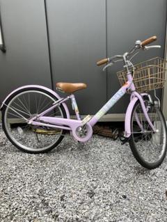 22インチ自転車 黒ピンク 子供女の子群馬前橋