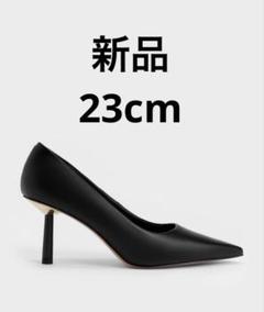【新品】チャールズアンドキース　シリンダーヒールパンプス 23cm black