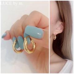 799 ゴールド フープ ピアス ワンタッチ 小ぶり シンプル お洒落