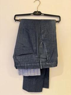 美品 CORNELIANI ベルト 本革 編み込み ネイビー コルネリアーニ