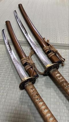 50% OFF 以上 - レディース福袋 模造刀セール品第③弾】 金雲龍 金梨子地塗鞘 大小セット 模造刀 武具