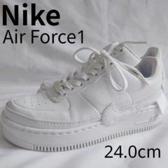 美品★ナイキ エアフォース1/Nike AirForce1 24.0cm白レザーのサムネイル