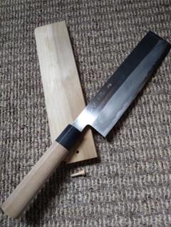 有次 上 特製 青鋼 全鋼 ペティナイフ 鞘付き 研ぎ済み 15cm