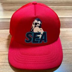 HYSTERIC GLAMOUR × WIND AND SEA キャップ 赤色