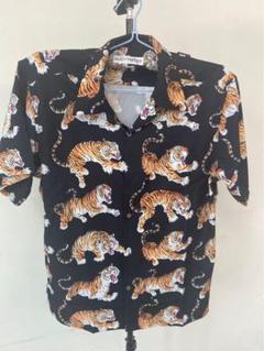 WACKOMARIA/キューバシャツ/S/ブラウン/半袖シャツ 刺繍入り S/S キューバシャツ 綿&ポリ素材の キューバシャツ 刺繍の入ら