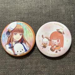 からぴち カラフルピーチ えと サンリオデフォ缶バ 19点 カラフルピーチ×サンリオキャラクターズ｜カラフルピーチ