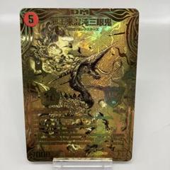 赤緑邪王来混沌三眼鬼　40枚裏スリーブ Amazon.co.jp: デュエルマスターズ 邪王来混沌三眼鬼(キング