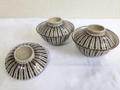 骨董 アンティーク 麦藁手 蓋碗 蓋茶碗 お碗 飯碗 絵瀬戸 民芸