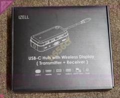 ◎PC機器 IZELL 映像出力ワイヤレス送受信機 USBHUB SDリーダー付