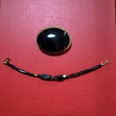 天然石　メノー帯留　羽織留 2点セット♪