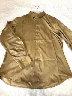 ワイシャツ メンズ 長袖 標準体 Yシャツ ボタンダウン ベージュ ドレスシャツ