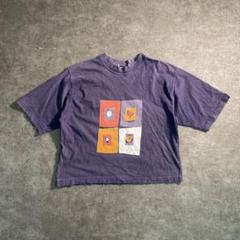 【ヴィンテージ】アートプリント　リメイクTシャツ　ネイビー古着used SM64