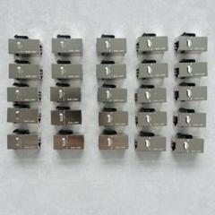 ☆カプラー RJ45 Cat6 シールド付き シルバー 25個セット メス