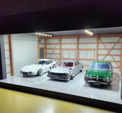 1/64　14台展示　LED照明　ミニカー　ジオラマ　ショーケース　ショールーム ミニカー ディスプレイケース アクリルケース 模型 ミニカー