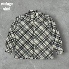 Makku Frieno ビンテージチェック柄シャツ ベージュ90sy2k