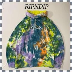 RIPNDIP リップンディップ タイダイ マルチカラープルオーバーパーカーLのサムネイル