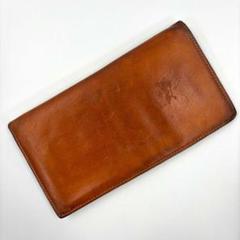 IL BISONTE イルビゾンテ 長財布 二つ折り 本革 ヌメ革 キャメル